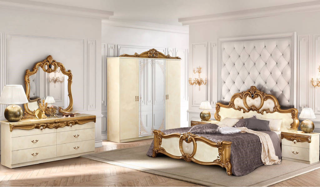 camera da letto barocco ivory gold
