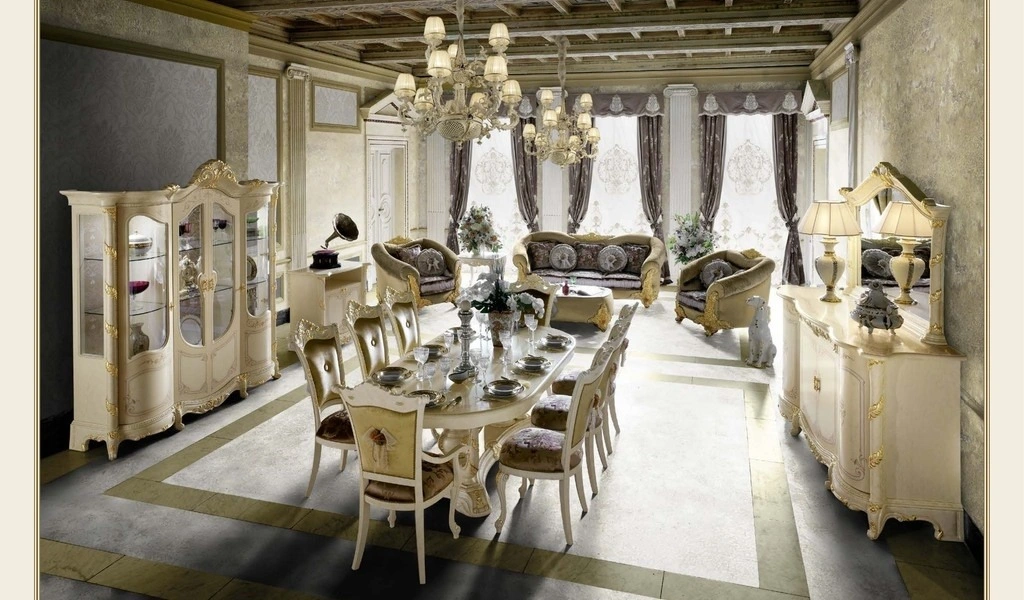 Esszimmer und Wohnzimmer Madame Royale Mobilpiù