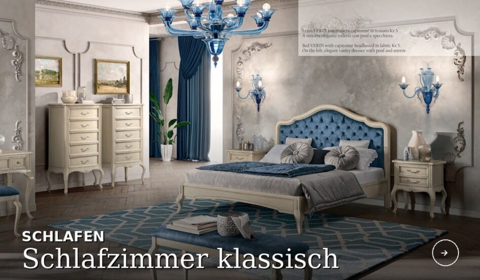 Klassische italienische Schlafzimmermöbel